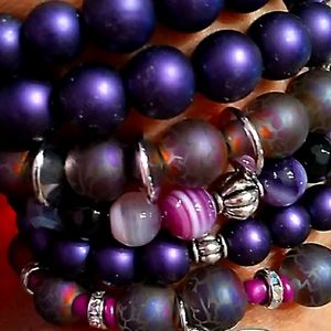 Stackable beaded bracelets